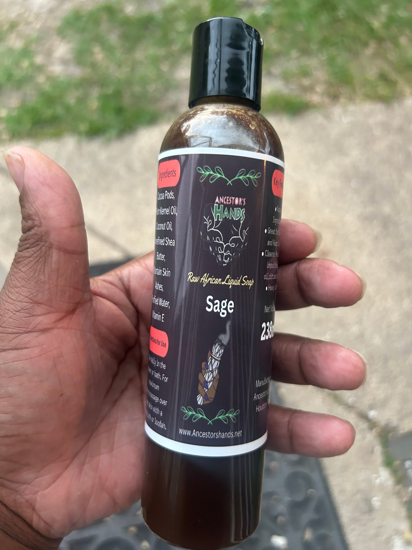 8 oz Raw African Liquid Soap