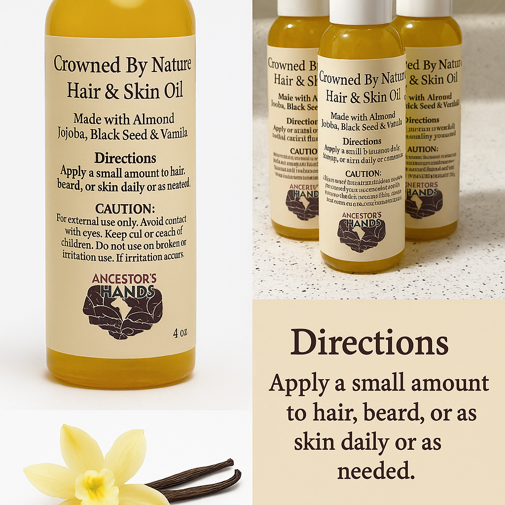 ✨  4 oz Crowned By Nature — Hair & Skin Oil