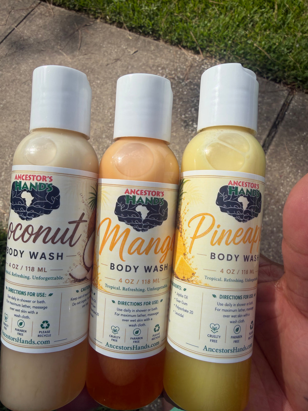 Tropical Overdose Body Wash Pack(Pineapple Body Wash,Mango Body Wash,and Coconut Body Wash)
