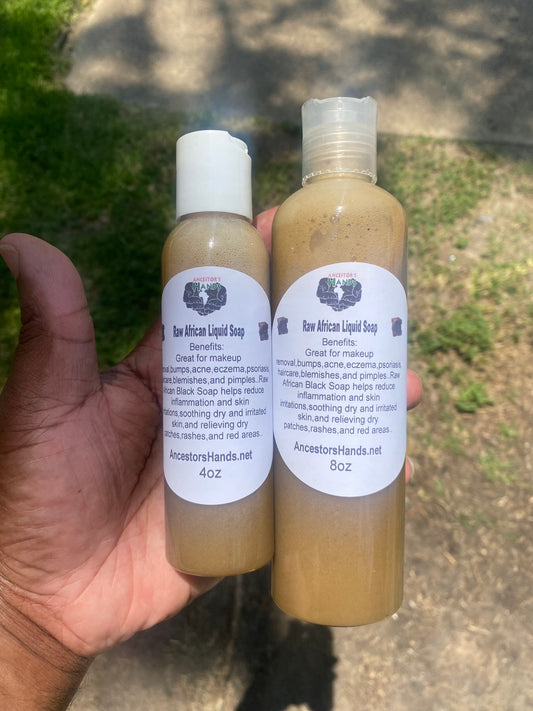 8 oz Raw African Liquid Soap