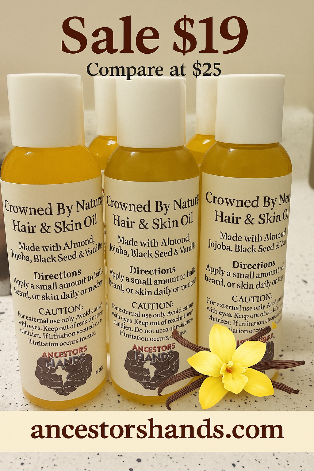 ✨  4 oz Crowned By Nature — Hair & Skin Oil