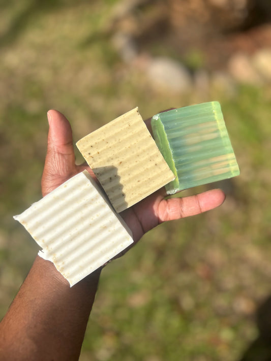 Eczema Hater Pack(Oatmeal & Honey Soap,Aloe Vera Soap,and Chamomile Soap)