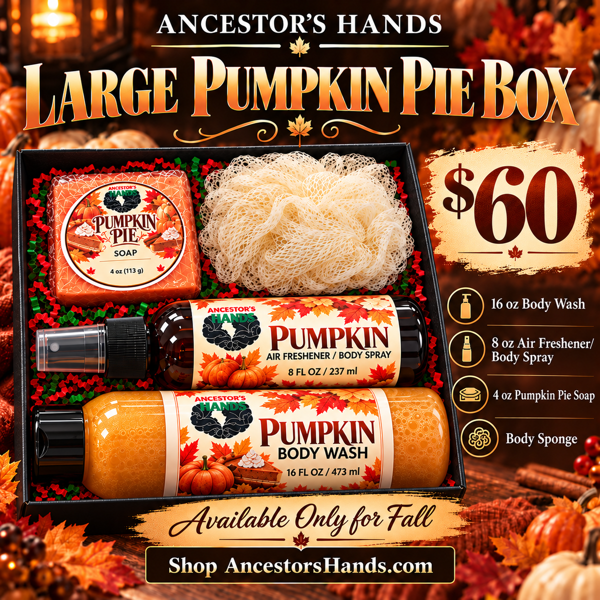 Large Pumpkin Pie Box